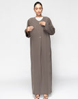 Textured Olive Green Abaya