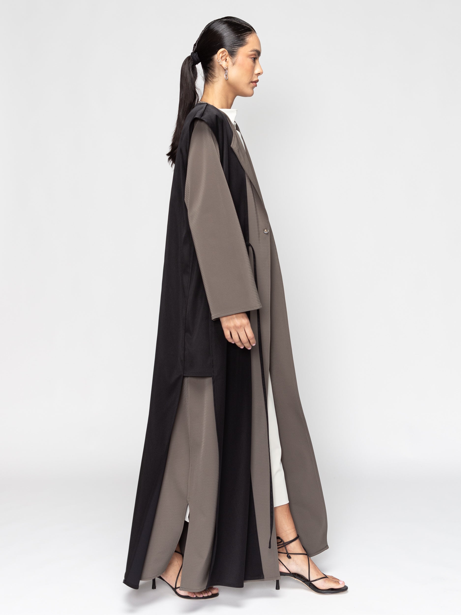 Textured Olive Green Abaya