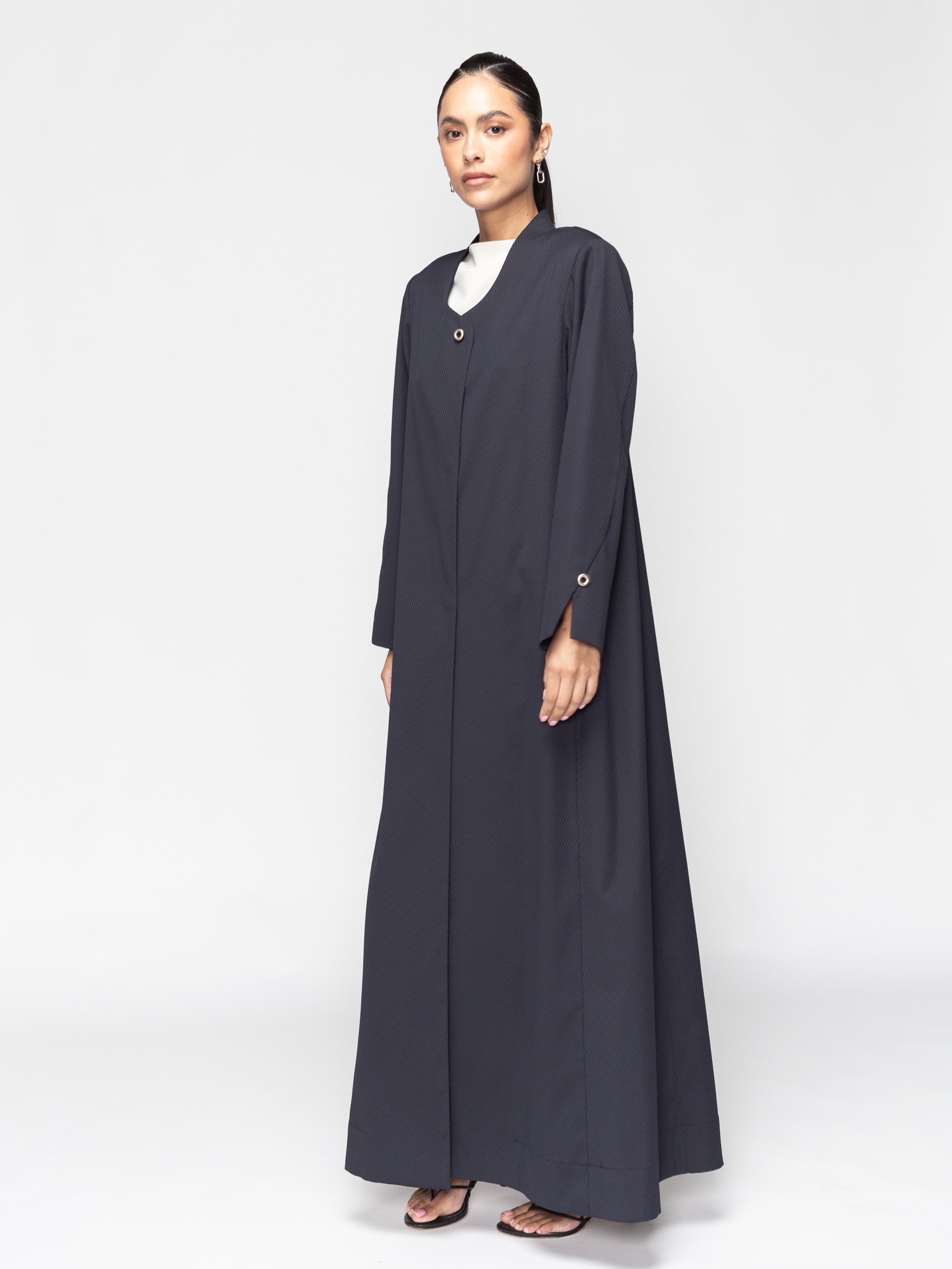 Textured Olive Green Abaya