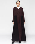 Warm Layer Abaya in Brown Black