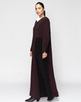 Warm Layer Abaya in Brown Black