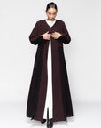 Warm Layer Abaya in Brown Black