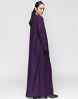 Elegant Winter Abaya in Purple