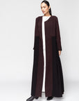 Warm Layer Abaya in Brown Black