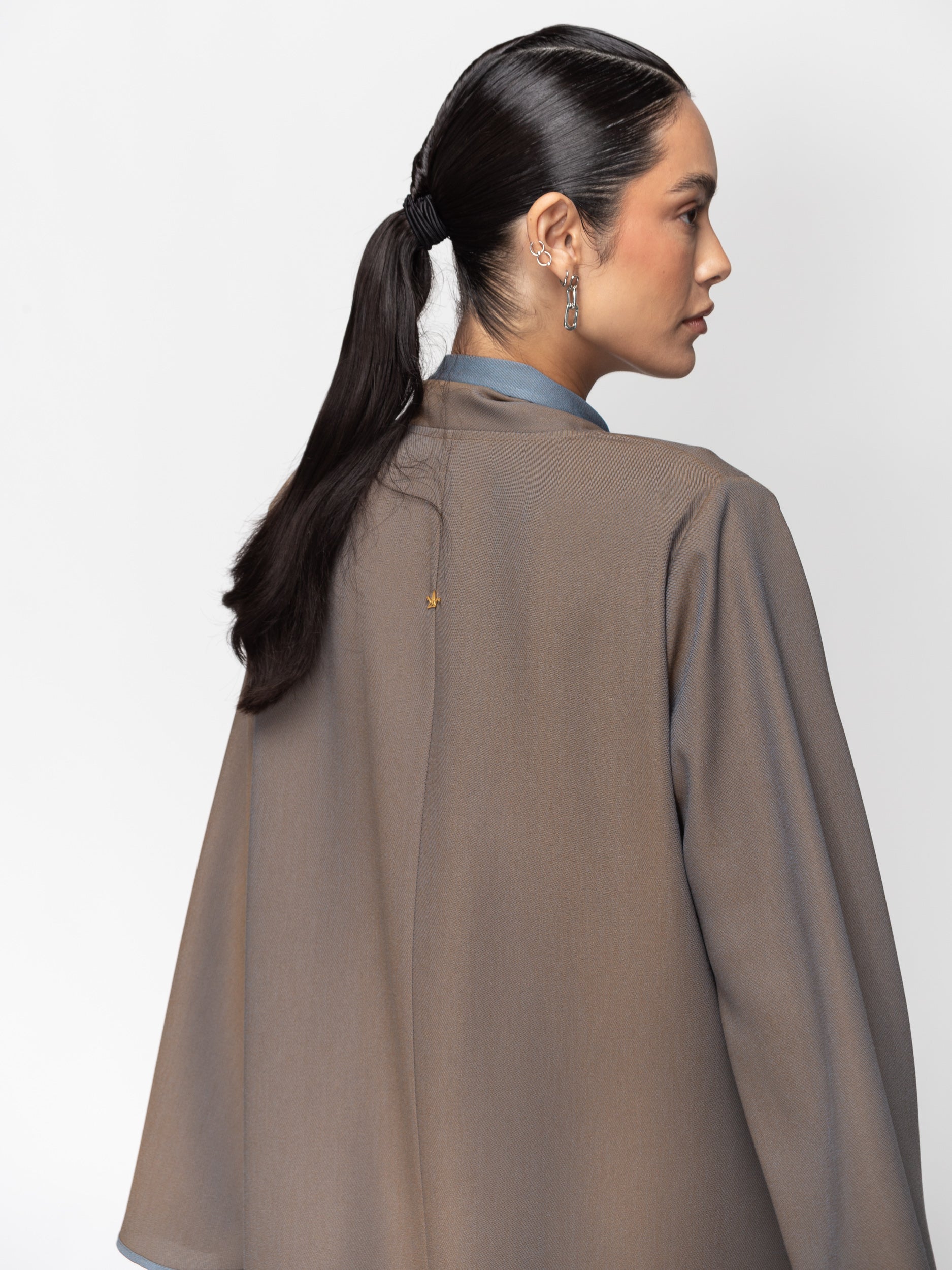 The Reversible Abaya in Blue-Brown