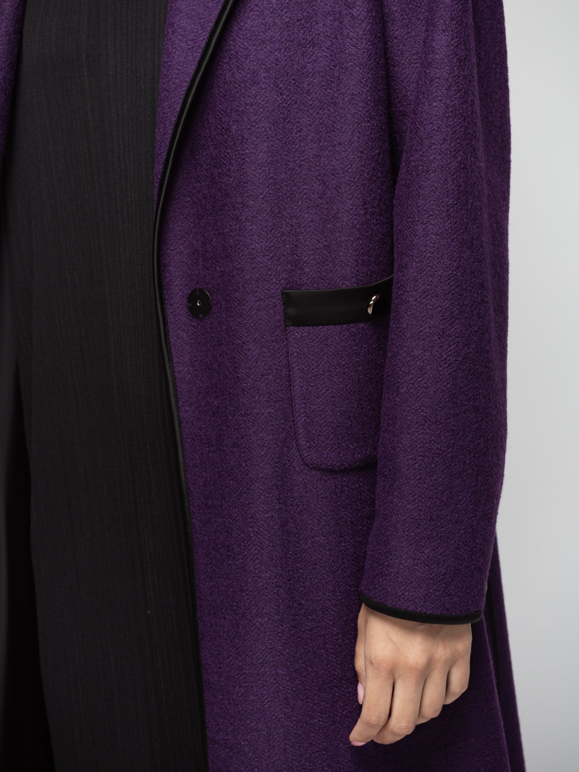 Elegant Winter Abaya in Purple