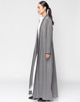 Reversible Jersey Abaya in Gray