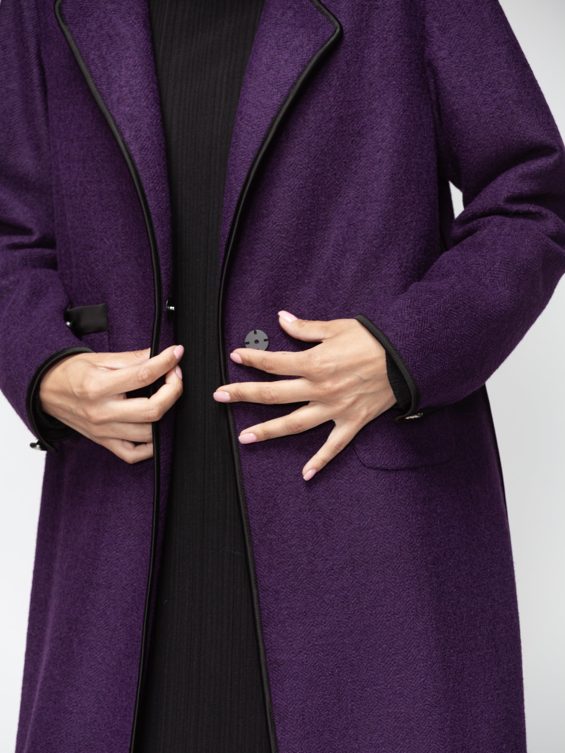 Elegant Winter Abaya in Purple