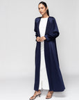 Polished Layer Abaya in Navy Blue