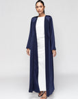 Polished Layer Abaya in Navy Blue