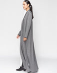 Reversible Jersey Abaya in Gray