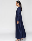 Polished Layer Abaya in Navy Blue