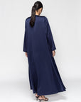 Polished Layer Abaya in Navy Blue