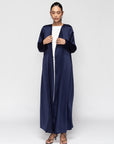 Polished Layer Abaya in Navy Blue