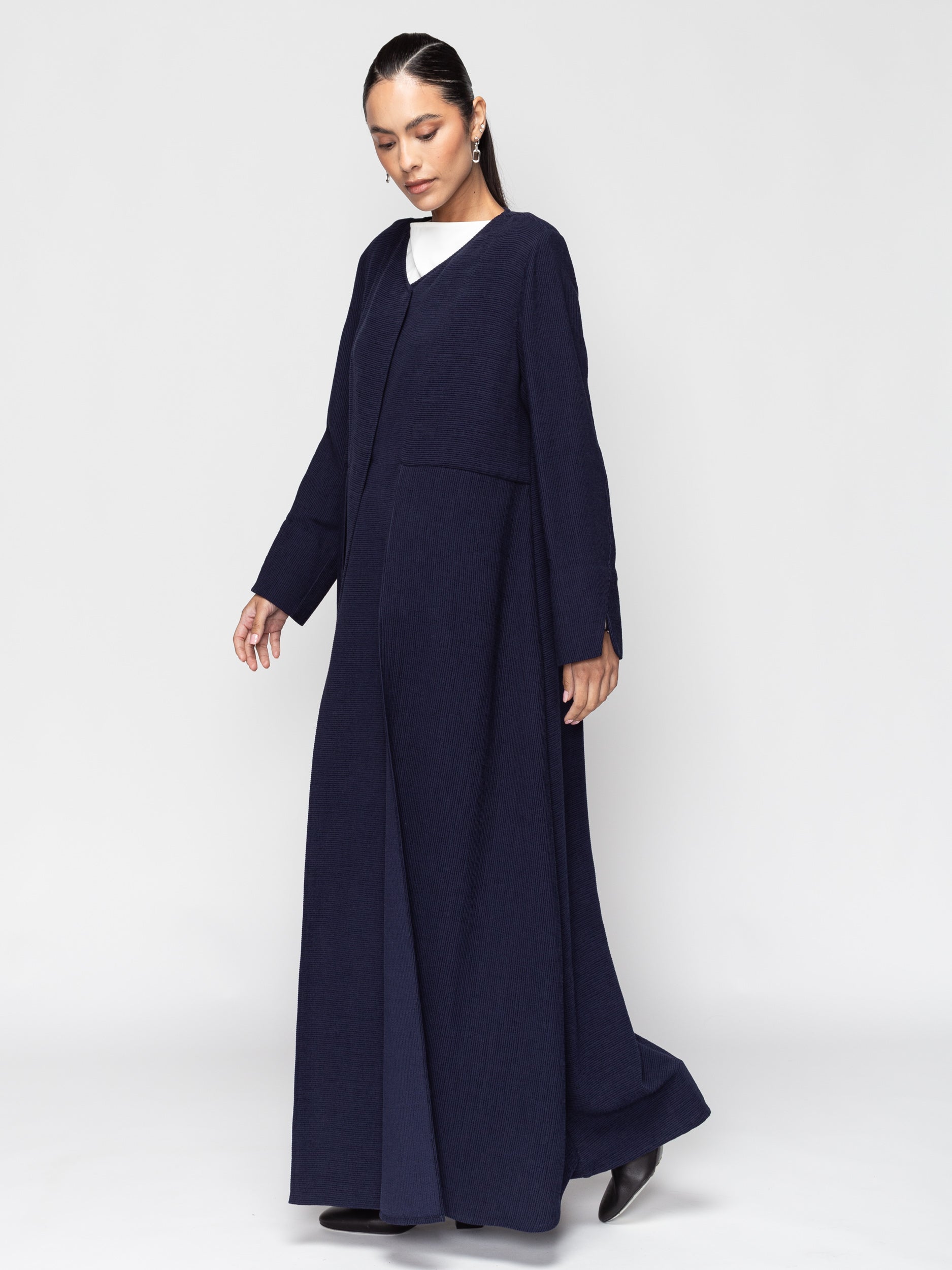 Warm Layer Abaya in Navy Blue