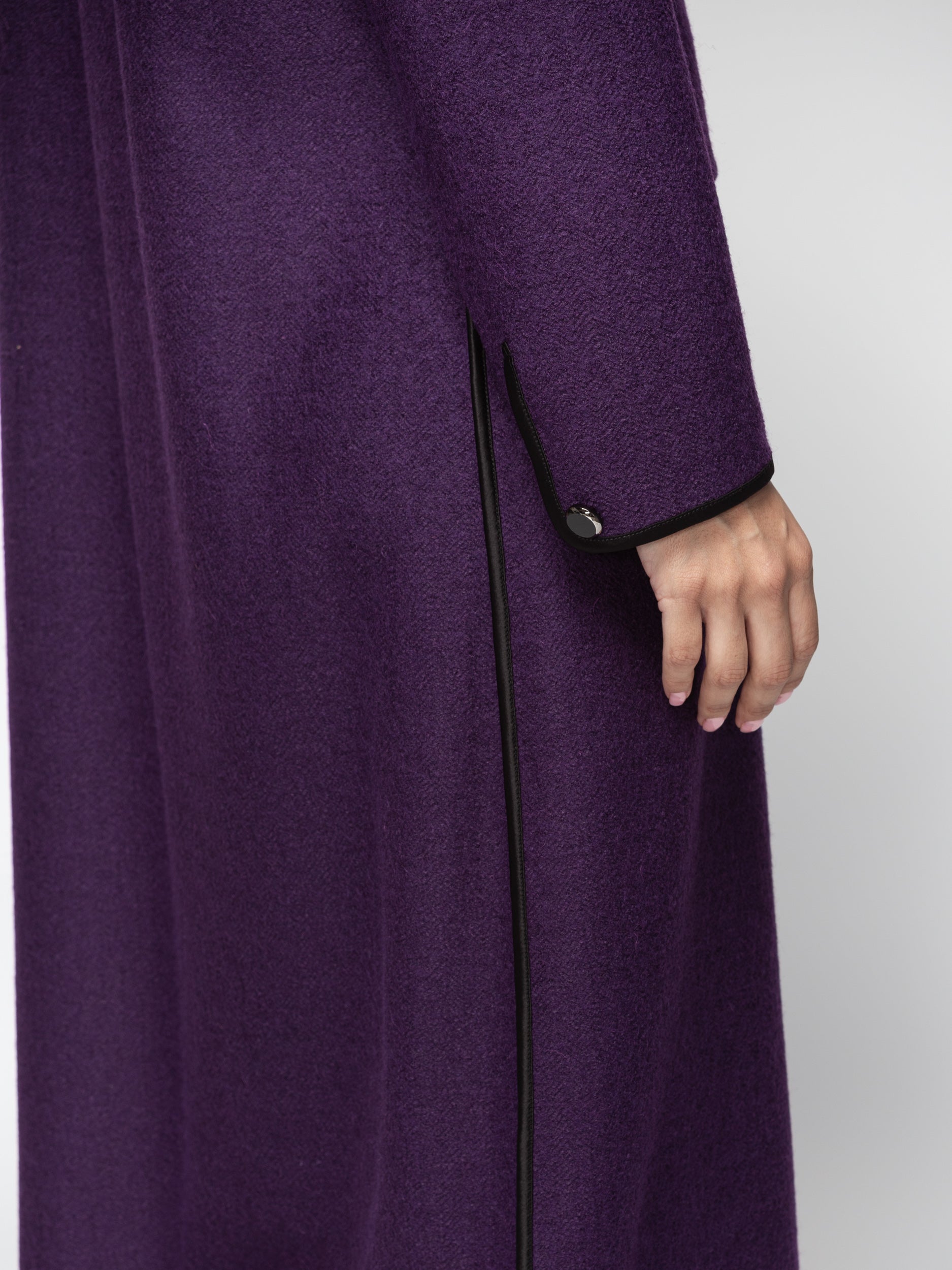 Elegant Winter Abaya in Purple