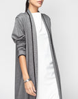 Reversible Jersey Abaya in Gray