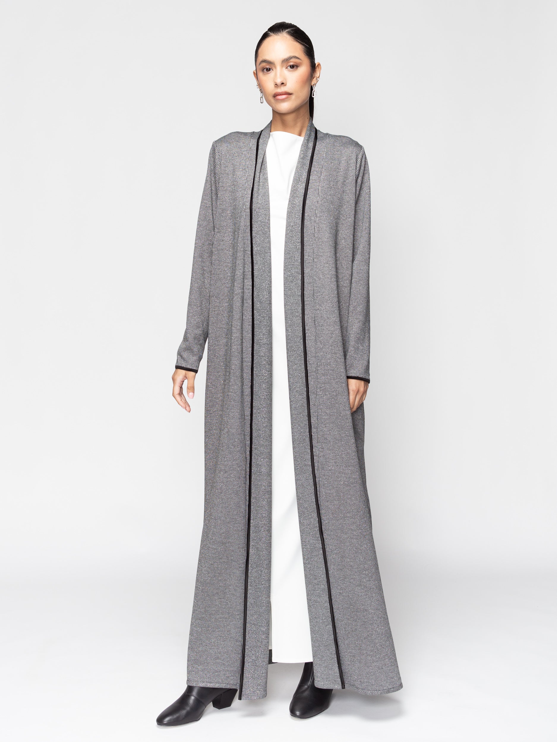 Reversible Jersey Abaya in Gray