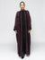 Alpaca Winter Abaya in Mixed Pattern with Calligraphy