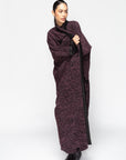 Alpaca Winter Abaya in Mixed Pattern with Calligraphy