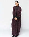 Alpaca Winter Abaya in Mixed Pattern with Calligraphy