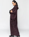 Alpaca Winter Abaya in Mixed Pattern with Calligraphy