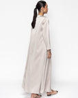 Polished Layer Abaya in Greige