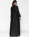 Stripe Abaya in Black & White