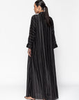 Stripe Abaya in Black & White