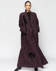 Alpaca Wool Winter Trench with Calligraphy