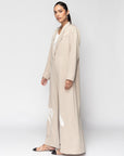 Jacket Abaya in Beige with Calligraphy