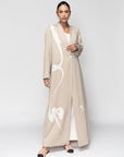 Jacket Abaya in Beige with Calligraphy RTW