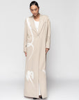 Jacket Abaya in Beige with Calligraphy RTW