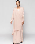 Drape Jacket Abaya in Pale Rose