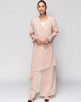 Drape Jacket Abaya in Pale Rose