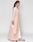 Drape Jacket Abaya in Pale Rose