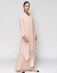 Drape Jacket Abaya in Pale Rose