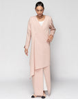 Drape Jacket Abaya in Pale Rose