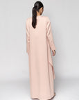 Drape Jacket Abaya in Pale Rose