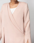 Drape Jacket Abaya in Pale Rose