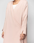 Drape Jacket Abaya in Pale Rose