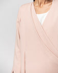 Drape Jacket Abaya in Pale Rose