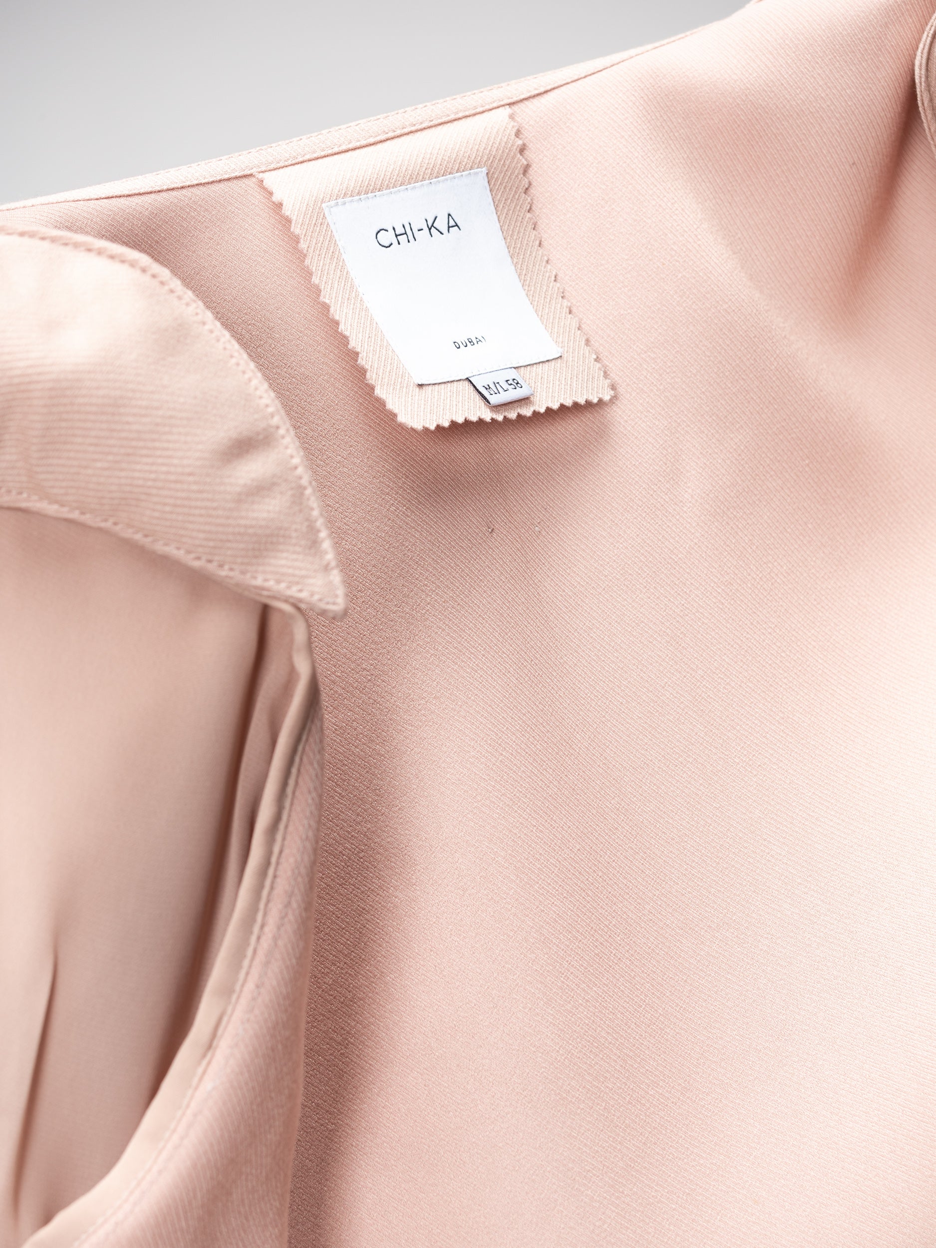 Drape Jacket Abaya in Pale Rose