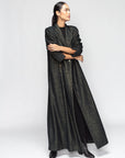 Luxury Winter Abaya in Green Gold