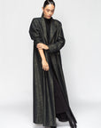 Luxury Winter Abaya in Green Gold