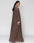 Linen Abaya in Brown