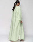 Winter Abaya in Fresh Green