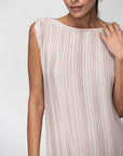 Pleated Dress in Blush