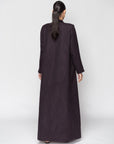 Winter Abaya in Deep Purple Missoni