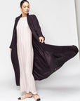 Winter Abaya in Deep Purple Missoni